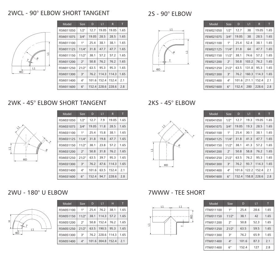 Stainless Steel Sanitary Tri Clamp Hose Adaptor/Reducer/Tee/Elbow Sanitary 3A Pipe Fittings